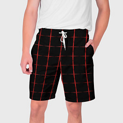 Шорты на шнурке мужские Color black red crosses, цвет: 3D-принт