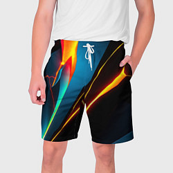 Шорты на шнурке мужские Multicoloured neon, цвет: 3D-принт