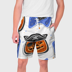 Шорты на шнурке мужские Радостный хэллоуин, цвет: 3D-принт