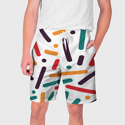 Шорты на шнурке мужские Oval oil, цвет: 3D-принт