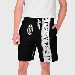 Шорты на шнурке мужские Ювентус символы гейм, цвет: 3D-принт