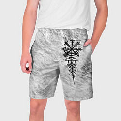 Шорты на шнурке мужские Вегвизир - компас рун в виде става, цвет: 3D-принт