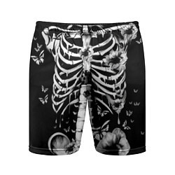Мужские спортивные шорты Floral Skeleton