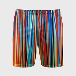 Шорты спортивные мужские Colored stripes, цвет: 3D-принт