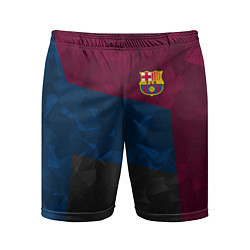 Шорты спортивные мужские FC Barcelona: Dark polygons, цвет: 3D-принт