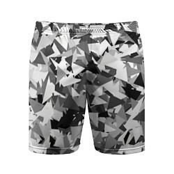 Шорты спортивные мужские Городской серый камуфляж, цвет: 3D-принт