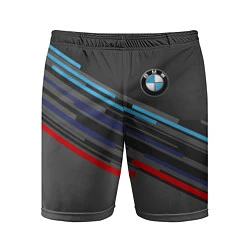 Шорты спортивные мужские BMW BRAND COLOR, цвет: 3D-принт