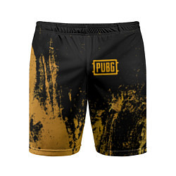 Шорты спортивные мужские PUBG: Yellow Colour, цвет: 3D-принт