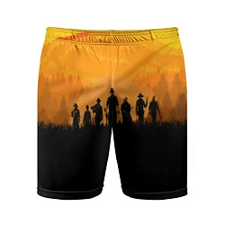 Шорты спортивные мужские Red Dead Redemption: Orange Sun, цвет: 3D-принт