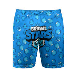 Шорты спортивные мужские Brawl Stars: Blue Team, цвет: 3D-принт