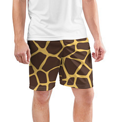 Шорты спортивные мужские Окрас жирафа, цвет: 3D-принт — фото 2