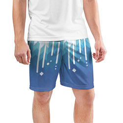 Шорты спортивные мужские Пиксельные сливки, цвет: 3D-принт — фото 2