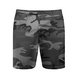 Шорты спортивные мужские Военный камуфляж, цвет: 3D-принт
