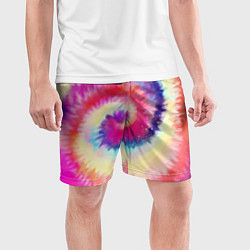 Шорты спортивные мужские Tie Dye vortex, цвет: 3D-принт — фото 2
