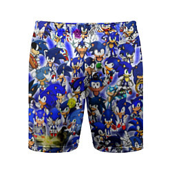 Шорты спортивные мужские All of Sonic, цвет: 3D-принт