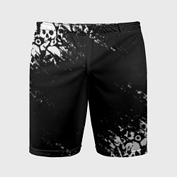 Шорты спортивные мужские БЕЛЫЕ ЧЕРЕПА, цвет: 3D-принт