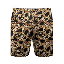 Шорты спортивные мужские Versace Леопардовая текстура, цвет: 3D-принт