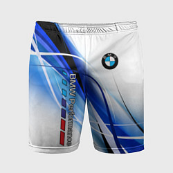Мужские спортивные шорты BMW волны - blue-white