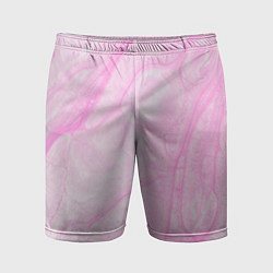Мужские спортивные шорты Розовые разводы краска зефир