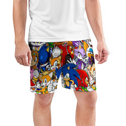 Шорты спортивные мужские Sonic, цвет: 3D-принт — фото 2