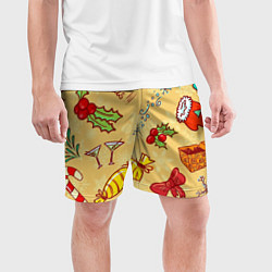 Шорты спортивные мужские Happy New Year, цвет: 3D-принт — фото 2