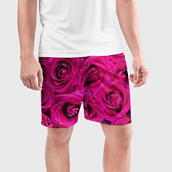 Шорты спортивные мужские Розы, цвет: 3D-принт — фото 2