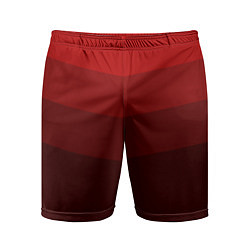 Шорты спортивные мужские Красный Градиент, цвет: 3D-принт