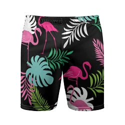 Мужские спортивные шорты Фламинго с цветами