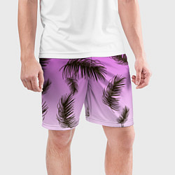 Шорты спортивные мужские Тропический Закат, цвет: 3D-принт — фото 2