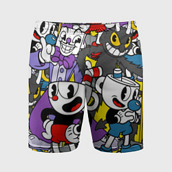 Мужские спортивные шорты Cuphead главные герои