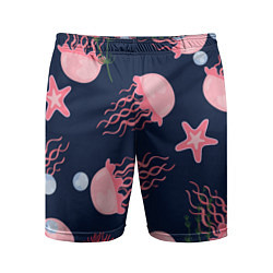 Мужские спортивные шорты Розовые медузы