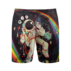 Шорты спортивные мужские Космонавт, цвет: 3D-принт