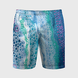 Шорты спортивные мужские Водопад красочной пены, цвет: 3D-принт