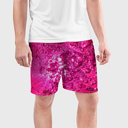 Шорты спортивные мужские Розовые Пузырьки, цвет: 3D-принт — фото 2