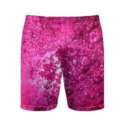 Шорты спортивные мужские Розовые Пузырьки, цвет: 3D-принт