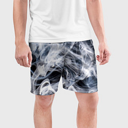 Шорты спортивные мужские Графика дыма, цвет: 3D-принт — фото 2
