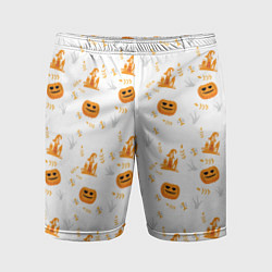Шорты спортивные мужские Patern Halloween 23, цвет: 3D-принт