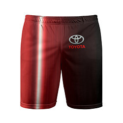 Шорты спортивные мужские Toyota В полоску, цвет: 3D-принт