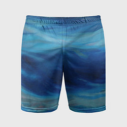 Шорты спортивные мужские Акварельное море, цвет: 3D-принт