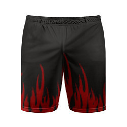 Шорты спортивные мужские Pixel Fire, цвет: 3D-принт