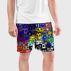 Шорты спортивные мужские Geometry Dash: All Skins, цвет: 3D-принт — фото 2