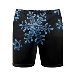 Шорты спортивные мужские Минималистичные Снежинки, цвет: 3D-принт