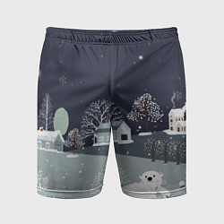 Шорты спортивные мужские Мишки 2022, цвет: 3D-принт