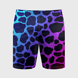Шорты спортивные мужские Разноцветная корова, цвет: 3D-принт