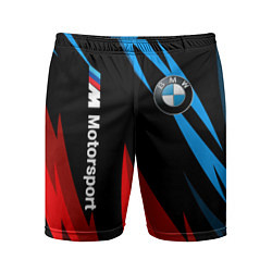 Шорты спортивные мужские BMW Логотип Узор, цвет: 3D-принт