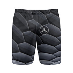 Шорты спортивные мужские Mercedes Benz pattern, цвет: 3D-принт