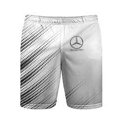 Шорты спортивные мужские Mercedes-Benz - White, цвет: 3D-принт