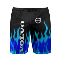 Шорты спортивные мужские Volvo размытый огонь, цвет: 3D-принт