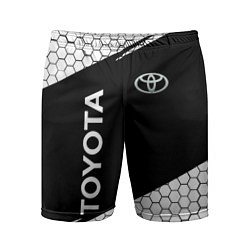 Шорты спортивные мужские Toyota Sport соты, цвет: 3D-принт