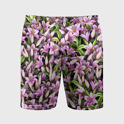 Шорты спортивные мужские Лилии цветут, цвет: 3D-принт